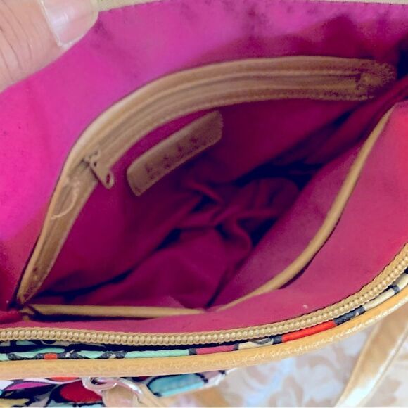 Nicole Miller Crossbody Handbag Bright Colors Many Compartments Gorgeous - Picture 6 of 6